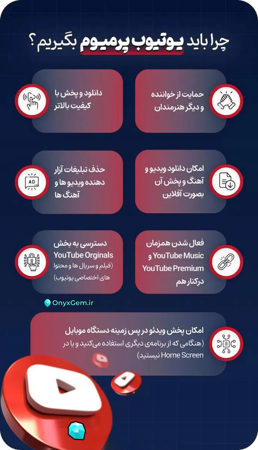 خرید اکانت  ماهه یوتیوب پرمیوم | YouTube Premium  اختصاصی ✅ تحویل فوری⚡️ کمترین قیمت در ایران 💰